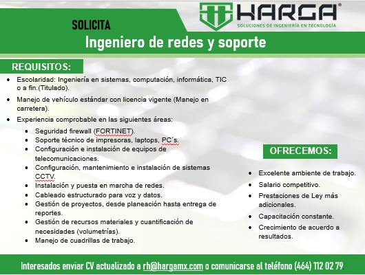 Bolsa De Trabajo – HARGA Soluciones En Ingeniería En Tecnología